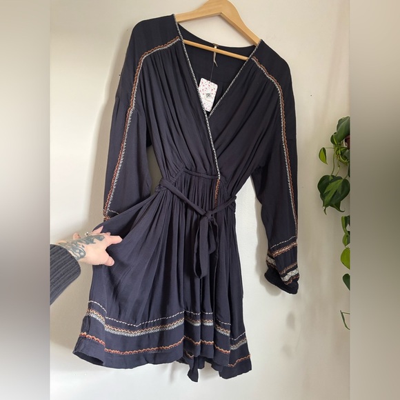 Free People Delilah Minidress in Deep Navy - Picture 6 of 8